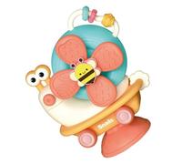 Hohopeti Giocattolo Ventosa per Seggiolone Montessori con Mulino Vento Arancione Accessorio Educativo per Sviluppo Motorio e Coordinazione Occhio-mano Regalo Ragazzo