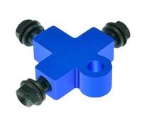 Hohopeti Giunto a T per Olio Freni in Lega di Alluminio Supporto Tubo Freno per Auto e Moto Adattatore Aspirazione Carburante per Veicoli Ingegneristici Sostituzione Colore Casuale