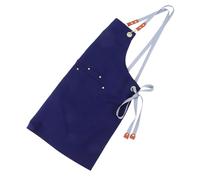 Hohopeti Grembiule in Leggera con Ampie Tasche Pratiche per Barbecue Lavoro Artigianale e Donna Colore Blu Scuro