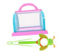 Hohopeti Kit Osservazione Insetti Portatile con Gabbia in Rete Ingrandimento e Pinzette Manuale per Esplorazione Esterna