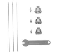 Hohopeti Kit Ricambi Aerografo Ugelli e Aghi in Acciaio e Rame Accessori Spray per Verniciatura e Tessuti Sostituzione Ugelli e Aghi per Aerografo per Riparazione e Manutenzione
