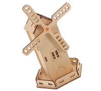 Hohopeti Kit Scientifico Mulino a Vento Solare in Legno per Gioco Stem Educativo DIY Solare Portatile per Ragazzi e Ragazze Regalo Creativo per Età Scolare