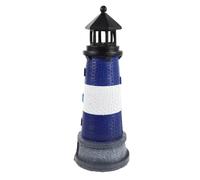 Hohopeti Lampada Solare da Esterno Faro Decorativo in Resina Blu per Giardino, Patio e Cortile, Statua Luminosa a Energia Solare con Illuminazione Automatica per Decorazione Marina