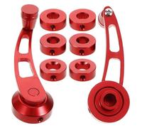 Hohopeti Maniglia per Finestrino Auto in Alluminio Rosso Leva Manuale Resistente e Ergonomica Kit Sostituzione Maniglia Alzacristalli Auto Impugnatura Confortevole e Duratura