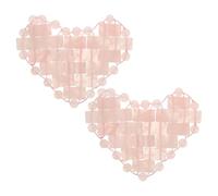 Hohopeti Maschera Occhi in Pietra Rosa a Forma di Cuore Raffreddante e Traspirante per Affaticamento Occhi Riduce Occhiaie e Gonfiore Multiuso per Viso e Relax