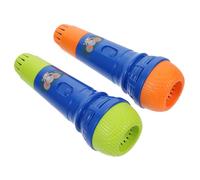 Hohopeti Microfono Giocattolo Simulazione 2 Pezzi per Bambini, Compatto in Plastica Leggera, per Feste e Spettacoli, Aiuta a Superare Paura e Timidezza Colore Casuale