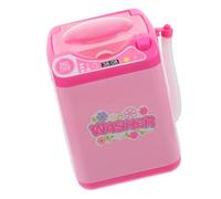 Hohopeti Mini Lavatrice Giocattolo Simulata in Mini Elettrodomestico per Bambine Gioco di Ruolo Senza Batterie Lavatrice Rosa Educativo