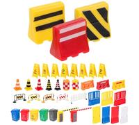 Hohopeti Mini Segnali Stradali Giocattolo Educativo per Cartelli Traffico in Plastica Resistenti per Giochi di Simulazione e Apprendimento Adatto Ragazzi e Ragazze per Gioco Cooperativo e