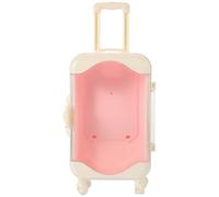Hohopeti Mini Valigia Giocattolo in Miniatura Rosa, Custodia Compatta per Casa delle Bambole, Bagaglio da Viaggio Realistico e Resistente per Gioco di Finzione