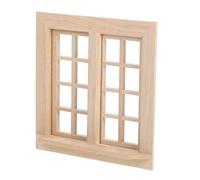 Hohopeti Miniatura Finestra Legno Non Verniciato per Casa delle Bambole Decorazione Facile da Spostare e Fai da Te