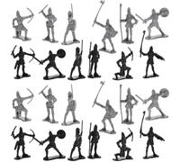 Hohopeti Modelli di Soldatini Militari Medievali e Romani in Plastica, 60 Pezzi, Miniatura di Cavalleria Storica per Bambini e Collezionisti, Set da Gioco Educativo per Lezioni di Storia