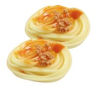 Hohopeti Modelli di Spaghetti Artificiali Ragù 2 Pezzi, Decorazioni da Tavola Realistiche per Ristoranti e Didattica, Pasta Finta per Scenografie e Foto