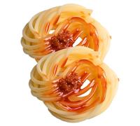 Hohopeti Modelli di Spaghetti in Pvc Pasta di Carne Simulata, Set da 2 Pezzi di Cibo Finto Realistico per Decorazioni Casa, Ristoranti e Accessori Didattici