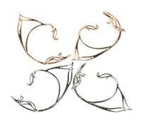 Hohopeti Orecchini da Fata Ear Cuff senza Piercing Set 4 Pezzi in Argento e Oro Donna Ragazze Adolescenti Accessori Eleganti per Feste e Uso Quotidiano