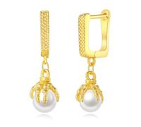 Hohopeti Orecchini da Uomo a Bottone Perla e Artiglio di Drago in Lega, Design Punk Hip Hop, Piccoli Gioielli Maschili per Feste e Uso Quotidiano