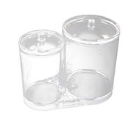 Hohopeti Organizer Trasparente per Cotone e Dischetti Struccanti Scatola Porta Cotton Fioc con Coperchio Leggero e Resistente per Cosmetici da Viaggio Grande Capacità per Accessori Make-up