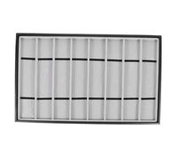 Hohopeti Organizer Vassoio Espositivo Scomparti per Orologi e Accessori Vassoio Portaorologi con Bordo e Interno in Grigio Custodia Raffinata per Esposizione e Conservazione di Orologi e