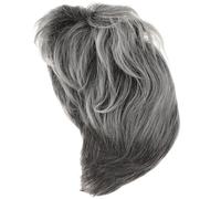 Hohopeti Parrucca Corta da Donna Grigia Sintetica Soffice Parrucca Cosplay alla Moda per Feste a Tema Halloween e Carnevale Fibra Resistente al Calore Look Vintage Nonna e Mamma