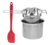 Hohopeti Pentola Doppia Caldaia in Acciaio 304 Raschietto per Fusione Cioccolato Cera e Burro Design Leggero con Beccucci Versatori per Uso Domestico e Professionale Colore Colore Casuale