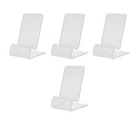 Hohopeti Porta Cellulare Resistente in Acrilico Trasparente da Tavolo 4 Pezzi, Supporto Cellulare Elegante e Portatile per Guardare Film e Arredare la Scrivania