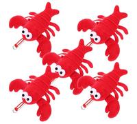 Hohopeti Portachiavi Peluche a Forma di Aragosta 5 Pezzi, Ciondoli Soffici per Borse e Zaini, Accessori Decorativi Unisex e Adulti