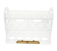 Hohopeti Portauova Trasparente Multiuso Per Frigorifero Contenitore Salvaspazio Per Uova Organizer Impilabile Con Ampia Capacità Per Cucina e Ristorazione