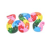Hohopeti Puzzle in Legno Serpente Educativo per Blocchi Lettere e Numeri Resistenti per Apprendimento e Gioco Creativo