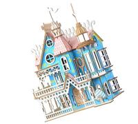 Hohopeti Puzzle in Legno Te Casa da Sogno con Kit Educativo per Sviluppo Manuale e Coordinazione Occhio-mano Riproduzione Architettura Artigianale Realistica