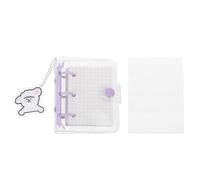 Hohopeti Raccoglitore Mini Trasparente Copertina in PVC e Tasche Multiple 80 Pagine Interne Pratico per Studenti e Uso Quotidiano