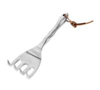 Hohopeti Rastrello da Giardino a Mano, Rastrello Piccolo per Aiuole, Lega di Magnesio e Alluminio, Argento, Leggero e Portatile, per Uso Outdoor e Agricolo