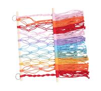 Hohopeti Rete Porta Giocattoli in Macramè Colorata per Cameretta Organizer Leggero e Decorativo per Animali di Peluche Rete Facile da Appendere per Stanza Giochi