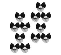 Hohopeti Retine per Chioma Elastiche da Donna per Chignon Fiocco Nero in Rete Sottile Set da 12 Pezzi per Hostess Personale di Banche Hotel e Ristoranti Accessori Professionali per