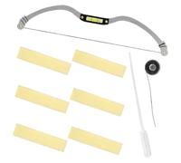 Hohopeti Righello per Sopracciglia in Lega di Alluminio Strumento Portatile Forma di Arco per Mappatura e Preciso Compatibile con Matite e Stencil Alta Durabilità e Flessibilità