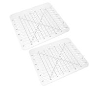 Hohopeti Righello Quadrato in Acrilico per Quilting 2 Pezzi Misurazioni Precise Design Versatile per Grandi Patchwork e Piccoli Lavori Artigianali