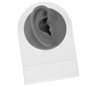 Hohopeti Riproduzione di Orecchio Sinistro in Silicone Flessibile per Piercing, Espositore per Orecchini con Supporto, Simulazione Realistica per Pratica e Formazione Professionale