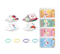 Hohopeti Schede Didattiche la Prima Infanzia Flashcard in Inglese Lettere Numeri Frutta e Colori per Ragazzo Ragazza Superficie Liscia Resistente Agli Strappi e Fori per Appendere, Set