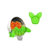 Hohopeti Scolapiatti Estensibile in Silicone Alimentare Verde Imbuto per Zuppa Deflettore Bordo Rotondo Utensile da Cucina Salvaspazio per Drenaggio Liquidi e Filtraggio Padelle Adatto