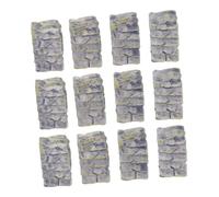 Hohopeti Set 12 Pezzi di Gradini in Pietra in Miniatura in Resina Grigia Accessori per Giardino Zen e Decorazioni per Case delle Bambole Scale per Micro Paesaggio e Modellismo