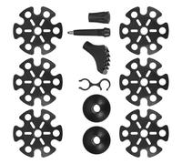 Hohopeti Set 12Pz Punte in Carburo e Gomma per Bastoncini da Trekking Cestini Antifango e Copripiedi Leggeri Accessori Ricambio Resistenti per Escursionismo e Passeggio Outdoor