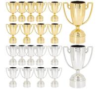 Hohopeti Set 20 Pezzi Trofei in Plastica per Mini Trofei Premio per Concorsi e Giochi Scolastici Decorazioni e Ricompense per Feste e attività Infantili Riutilizzabile