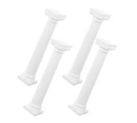 Hohopeti Set 4 Pezzi Mini Colonna Romana Bianca 6 Statua Pilastro Romano Decorazione Tavolo Accessorio Fotografico per Casa Soggiorno e Matrimoni