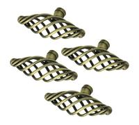 Hohopeti Set 4 Pomelli per Mobili in Rame Stile Nordico Design Gabbia Uccelli, Manopole per Cassetti e Porte Base Solida e Resistente, Perfette per Armadi e Copriwater