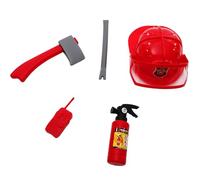 Hohopeti Set Costume da Pompiere per Cappello e Attrezzi, Kit Accessori Vigili del Fuoco per Giochi di Ruolo e Feste, Materiale Creativo e Confortevole per Piccoli