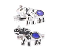 Hohopeti Set da 2 Anelli Termocromici a Mano Aperta a Forma di Elefante per Ragazzo Ragazza, Anelli da Dito dei Cartoni Animati Cambia Colore la Temperatura, Gioielli per Feste