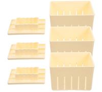Hohopeti Set da 3 Stampi per Formaggio e Tofu in Plastica Pratici e Convenienti con Coperchio per Produzione di Formaggio e Tofu Fatto in Casa
