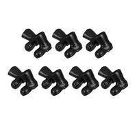 Hohopeti Set da 7 Paia di Mini Scarpe Decorative di Babbo Natale Stivaletti in Miniatura per Decorazioni Natalizie Accessori per Casa delle Bambole e Scenari Festivi