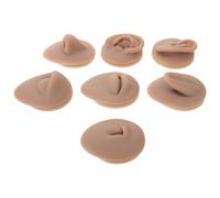 Hohopeti Set da 7 Pezzi in Silicone per Allenamento al Tatuaggio e Piercing, Parti Morbide di Orecchio, Naso, Labbra, Occhi, Lingua e Ombelico Realistici, per Formazione Professionale