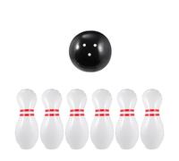 Hohopeti Set da Bowling Gonfiabile in PVC 7 Pezzi 6 Birretti e 1 Palla Gioco Educativo per Interni ed Esterni Leggero e Facile da Riporre attività Interattiva Genitori-Figli