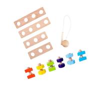 Hohopeti Set di Giocattoli Smontaggio Dadi e Viti in Legno Colorato Kit di Gioco Cognitivo Manuale per Stimola Creatività e Capacità Pratiche 4 Modalità di Assemblaggio