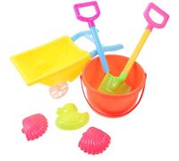 Hohopeti Set Giochi da Spiaggia per Carrello Giocattolo, Secchiello e Accessori Colorati, Resistente e Adatto a Spiagge, Parchi e Cortili, Stimola Immaginazione e Abilità Colore Casuale